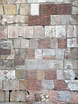 Stock Photo - Stone and brick wall