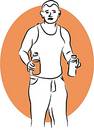 Man with Drinks