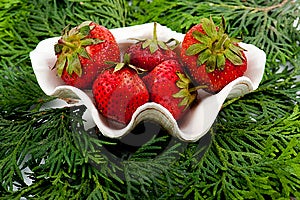 Stock Photography - Strawberry in clam