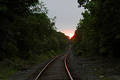 Sunset on tracks