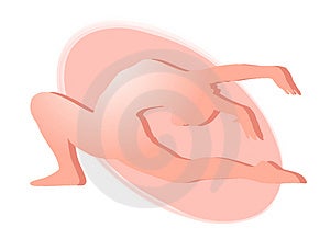 Stock Images - Rhythmic Gymnastics 3 - pink vectorial icon
