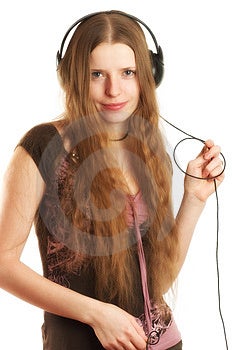 Stock Photos - Woman in headphones