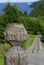 A part of wooden stairs