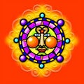 Tribal sun illustration