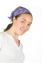 Beautiful smiling girl with headscarf