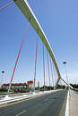 Abstract, modern bridge in Seville, southern Spain
