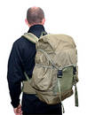 Man wearing rucksack