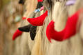 Hand-made masks.