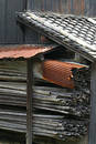 Rusted tin and old bamboo