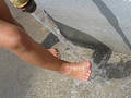 Cold water on hot summer day