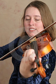 Prettyl Violinist Stock Photography