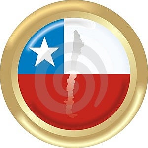 Chile Map And Flag Stock