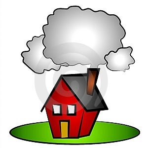 House Chimney Smoke Clip Art Free Stock Photo