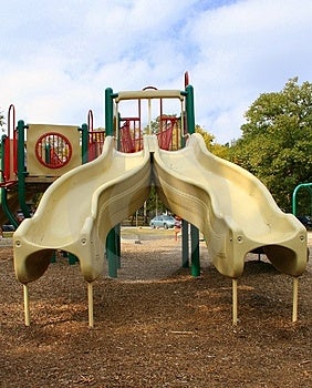 Empty school playground