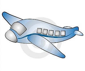 Blue Airplane Clipart