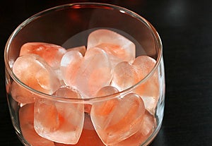 Free Stock Image - Heart Shaped Ice Cubes