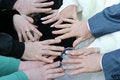 Hands of friends Stock Image