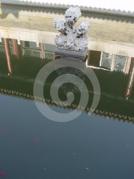 Stock Photos - Beijing China - Statue & reflection Beihai park