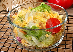 Stock Photo: Small Dinner Salad In Bowl Pictur