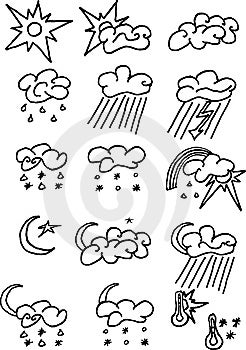 Weather Icons Royalty Free Stock Image - Image: 10120686