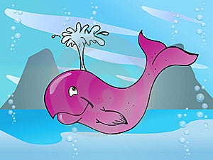 tiny tan purple whale