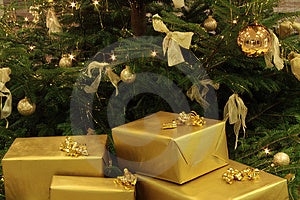 Regalos de navidad de acuerdo a árbol de navidad.