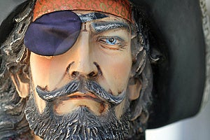 Zblízka portrét pirát.