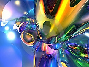 Dreidimensional abstrakt bunt lila Blau bereitstellen bildschirmhintergrund.