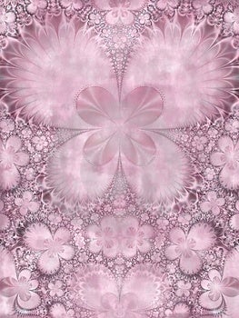 Fraktální vykreslování vyrábí tato květina obrázek textury, která byla ve věku s maskou v růžové barvy.