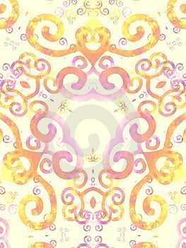 Patrón textura serie de fe, chinos espirales en bebé rosa colores blanco.