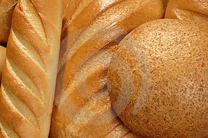Still-life pane batch rotoli di produzione di pane.