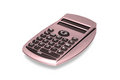 Pink calculator close-up