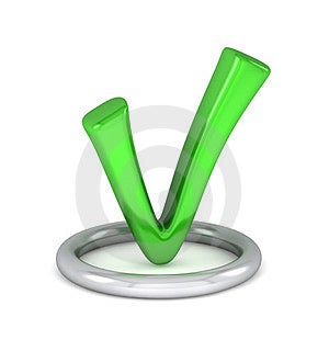 3d green tick sign Royalty Free Stock Image 3d green tick sign Royalty Free Stock Image
