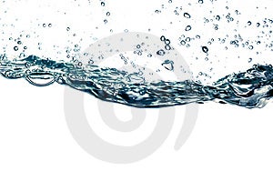 Close-up izolované modrou vodou.