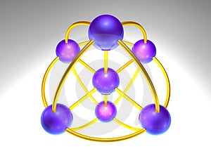 3d vykreslování síťový uzel s 7 elements.