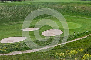 Green golf field Royalty Free Stock Image Green golf field Royalty Free Stock Image