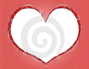 Príklad predstavovať červená, ružová a biela pruhovaný vzor s biele srdce v centre pre použitie ako rám alebo hranice pozadí.