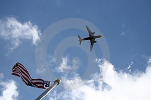 Stock Photo - Overflew the flag