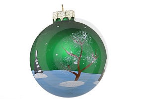 Sobre el, árbol de navidad voluntad decorado bola navidena.