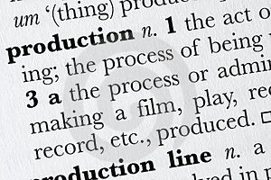 Výroba slovo, slovník definice detailní.