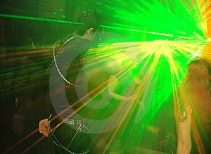 Il grande Gotico un industriale festa raggio laser.
