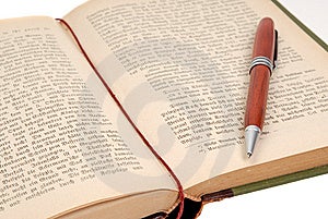 Starodávný kniha pero.