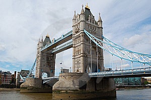 Tower Bridge, slávne viktoriánskej orientačný bod v Londýne.