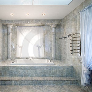 Interiér klasické luxusné kúpeľne.