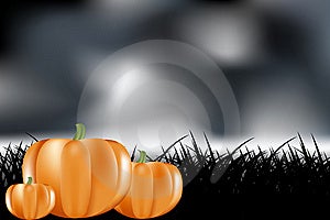 Halloween pozadí s dýní, vektorové ilustrace.