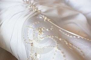 Detail svatební šaty před svatbou.