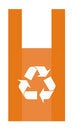 Recycling symbol in a red shopping bag free stock photo
