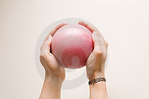 Hands Holding Ball Royalty Free Stock Image - Image: 9435796